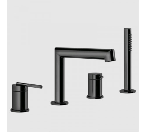 Смеситель для ванны и душа, Gessi, Ingranaggio, цвет-Black Metal PVD