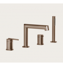 Смеситель для ванны и душа, Gessi, Ingranaggio, цвет-Copper Brushed PVD