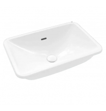 Раковина, Villeroy&Boch, Loop&Friends, шгв 600*405*185, отверстия для смесителя-отсутствуют, CeramicPlus, цвет-альпийский белый (белый Alpin)