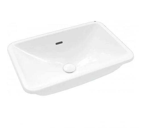 Раковина, Villeroy&Boch, Loop&Friends, шгв 600*405*185, отверстия для смесителя-отсутствуют, CeramicPlus, цвет-альпийский белый (белый Alpin)