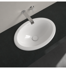 Раковина, Villeroy&Boch, Loop&Friends, шгв 570*410*205, отверстия для смесителя-отсутствуют, CeramicPlus, цвет-альпийский белый