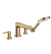 Смеситель для ванны и душа, Hansgrohe, Talis E, цвет-шлифованная бронза