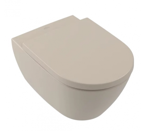 Унитаз, Villeroy&Boch, Subway 2.0, подвесной, шгв 370*560*365, CeramicPlus/AntiBac, цвет-Almond
