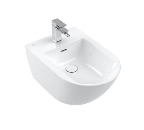 Биде, Villeroy&Boch, Subway 3.0, подвесной, шгв 375*560*270, CeramicPlus, цвет-альпийский белый
