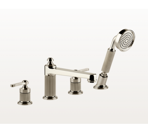 Смеситель для ванны и душа, Gessi, VENTI20, на борт ванны, цвет-никель PVD