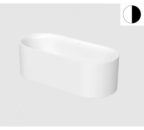 Ванна, Bette, BetteLux Oval Silhouette, шгв 1700*750*450, BetteGlasur® Plus, цвет-белый/черный матовый