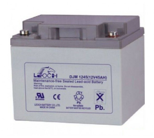 Аккумулятор Leoch DJM 1245 емкостью 45 Ач для источника бесперебойного питания BAXI Reserve 300/3