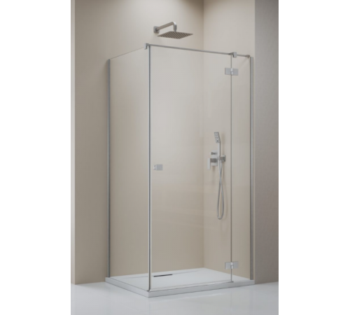 Дверь, Radaway, Essenza KDJ, шв 800*2000, петли-справа, никель брашированный, цвет стекла-прозрачный, Easy Clean