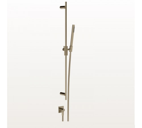 Душевой гарнитур, Gessi, Inverso Rigato, 23, цвет-Finox Brushed Nickel