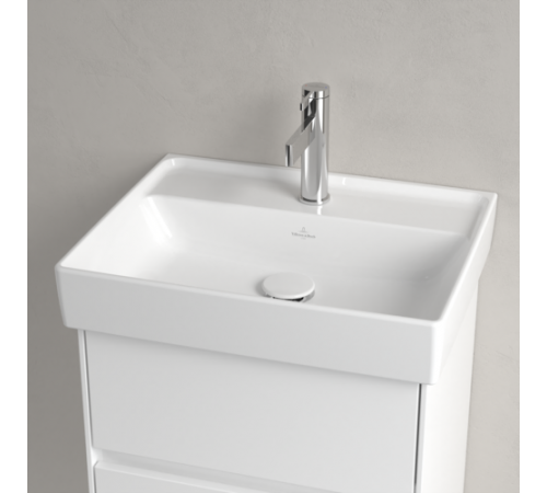 Раковина, Villeroy&Boch, Collaro, шгв 500*400*150, отверстия для смесителя-1, CeramicPlus, цвет-альпийский белый