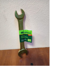 Ключ рожковый 13х17 мм, жёлтый цинк Сибртех