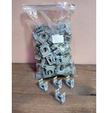 Крепеж-клипса для труб, серая 16 мм (уп. 100 шт)