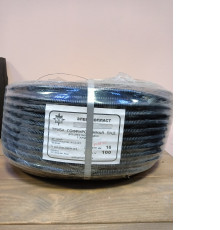 Труба гофрированная ПНД с протяжкой d 16, чёрная, Электропласт