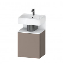 Тумба под раковину, Duravit, Qatego, шгв 440*350*645, раковина-необходимо заказать, петли-справа, цвет-базальт матовый, цвет ниши-белый матовый