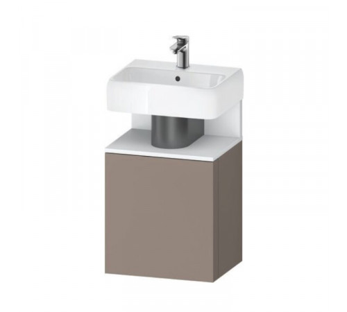 Тумба под раковину, Duravit, Qatego, шгв 440*350*645, раковина-необходимо заказать, петли-справа, цвет-базальт матовый, цвет ниши-белый матовый