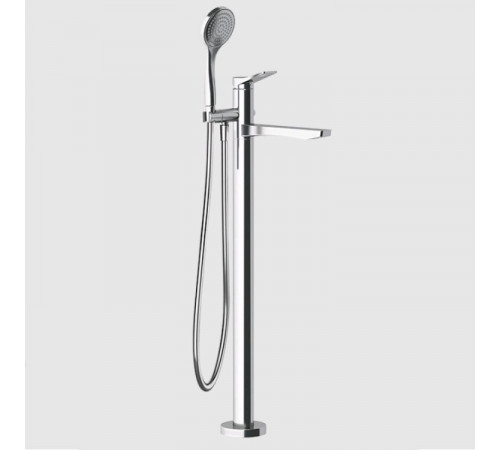 Смеситель для ванны и душа, Gessi, Rilievo, напольный, цвет-хром