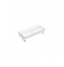 Раковина, Villeroy&Boch, Memento 2.0, шгв 1000*470*95, отверстия для смесителя-отсутствуют, CeramicPlus, цвет-альпийский белый