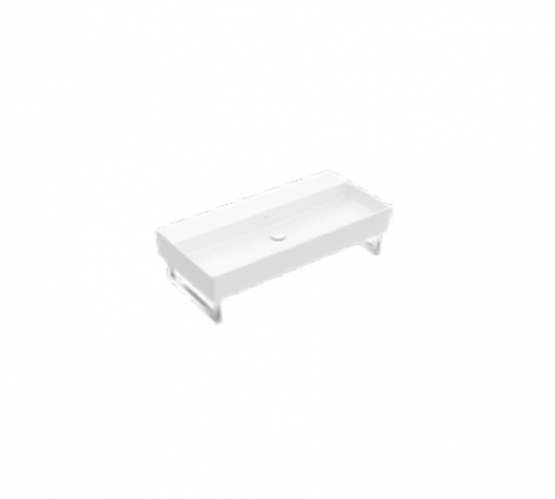Раковина, Villeroy&Boch, Memento 2.0, шгв 1000*470*95, отверстия для смесителя-отсутствуют, CeramicPlus, цвет-альпийский белый