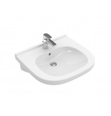 Раковина, Villeroy&Boch, O'Novo Vita, шг 610*550, отверстия для смесителя-1 сквозное, 2 промаркированных, цвет-альпийский белый