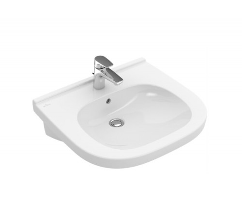 Раковина, Villeroy&Boch, O'Novo Vita, шг 610*550, отверстия для смесителя-1 сквозное, 2 промаркированных, цвет-альпийский белый