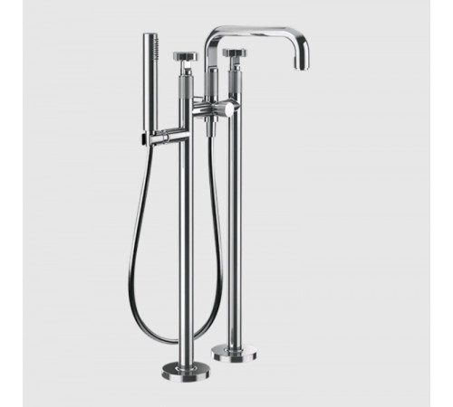 Смеситель для ванны и душа, Gessi, Inciso, напольный, цвет-хром