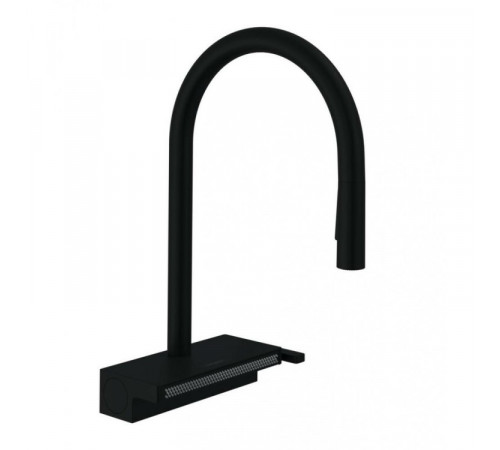 Смеситель для кухни, Hansgrohe, Aquno Select M81, цвет-черный матовый