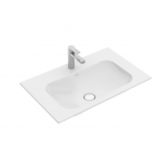 Раковина, Villeroy&Boch, Finion, шгв 800*500*100, отверстия для смесителя-1 сквозное, 2 промаркированных, CeramicPlus, цвет-альпийский белый