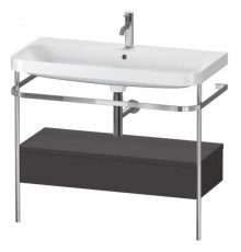 Консоль, Duravit, Happy D.2 Plus, шгв 975*490*850, с раковиной, цвет-хром, цвет ящика-графит суперматовый
