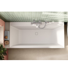 Ванна, Villeroy&Boch, Collaro, шгв 1600*750*470, цвет-камень белый (Stone White)/хром