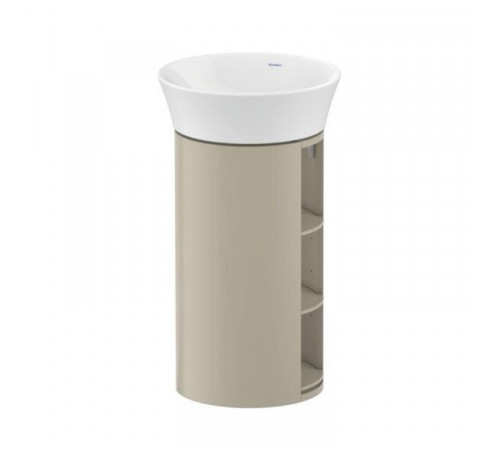 Тумба под раковину, Duravit, White Tulip, шгв 350*410*751, раковина-необходимо заказать, цвет полок-дуб, цвет тумбы-серо-коричневый шелковисто-матовый