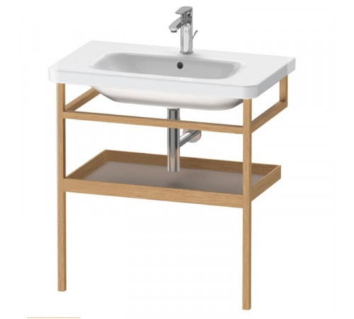 Консоль-полотенцедержатель, Duravit, Durastyle, шгв 740*440*805, с полкой в цвете-базальт матовый, цвет корпуса-дуб европейский