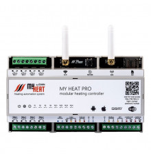 Контроллер, MyHeat, Pro, для автоматизации сложных систем отопления и ГВС, 2 канала связи-GSM 2G и Wi-Fi 2.4g