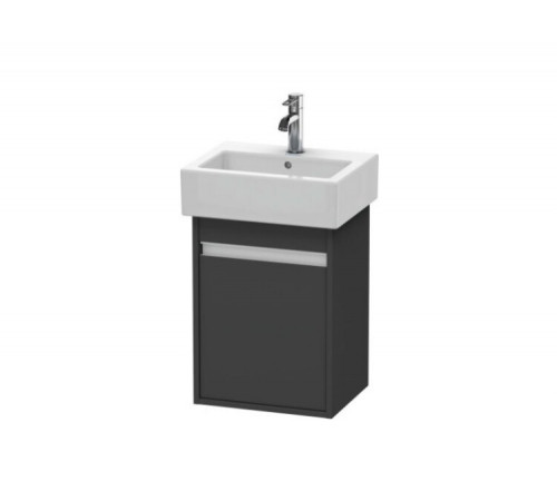 Тумба под раковину, Duravit, Ketho, шгв 400*320*550, петли-слева, раковина-необходимо заказать, цвет-графит матовый