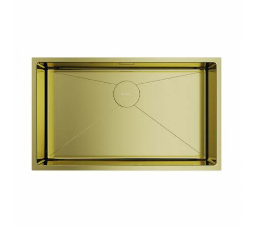 Мойка, OMOIKIRI, TAKI, шгв 740*440*200, отверстия для смесителя-отсутствуют, цвет-светлое золото
