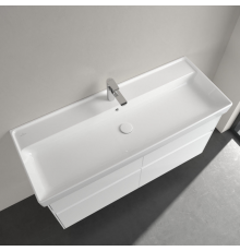 Раковина, Villeroy&Boch, Collaro, шгв 1200*470*160, отверстия для смесителя-1 сквозное, 2 промаркированных, CeramicPlus, цвет-альпийский белый