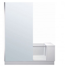 Ванна, Duravit, Shower+Bath, шгв 1700*750*2105, со смонтированной дверцей, угол слева, цвет-белый матовый