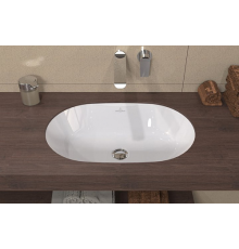 Раковина, Villeroy&Boch, Architectura, шгв 570*375*175, отверстия для смесителя-отсутствуют, CeramicPlus, цвет-альпийский белый