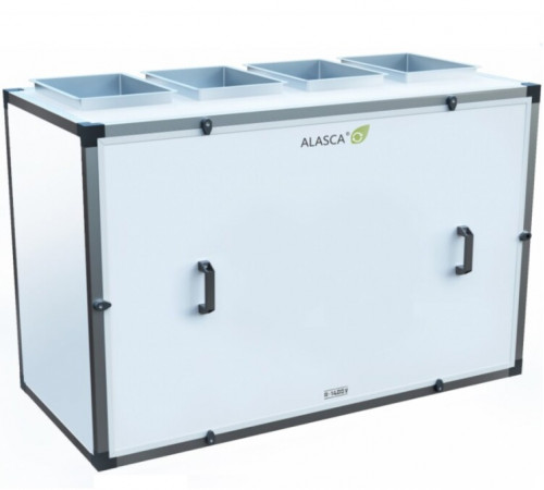 R1400V AC E 3~, Вентиляционная установка Alasca R приточно-вытяжная с энтальпийным пластинчатым рекуператором