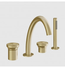 Смеситель для ванны и душа, Gessi, Origini, цвет-Brushed Brass PVD