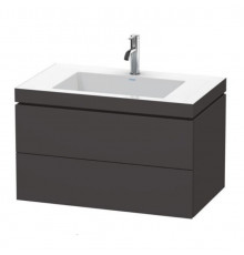 Тумба под раковину, Duravit, L-Cube, шгв 800*480*500, раковина-в комплекте, цвет-графит суперматовый