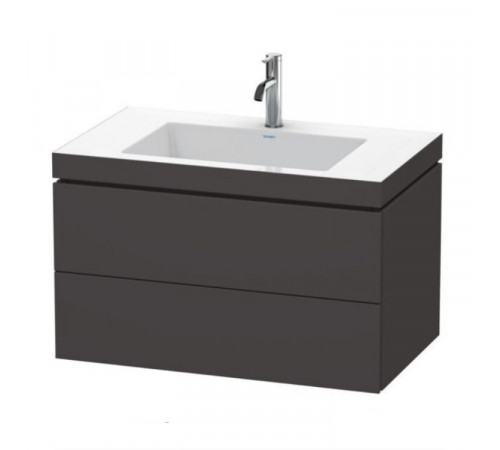 Тумба под раковину, Duravit, L-Cube, шгв 800*480*500, раковина-в комплекте, цвет-графит суперматовый