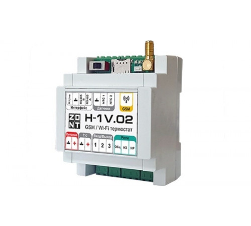 Отопительный GSM / Wi-Fi контроллер на DIN-рейку ZONT H-1V.02