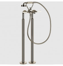 Смеситель для ванны и душа, Gessi, VENTI20, напольный, цвет-Nickel PVD