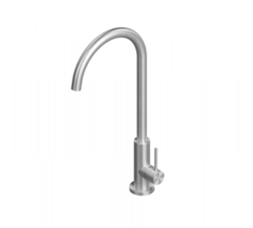 Смеситель для кухни, Quadro design, Kitchen Inox, цвет-сталь брашированная