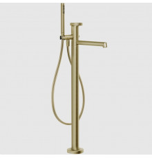 Смеситель для ванны и душа, Gessi, Anello, напольный, цвет-Brushed Brass PVD