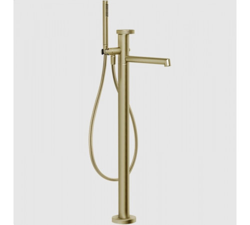 Смеситель для ванны и душа, Gessi, Anello, напольный, цвет-Brushed Brass PVD