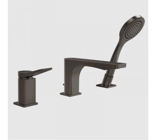 Смеситель для ванны и душа, Gessi, Rilievo, цвет-Black Metal Brushed PVD