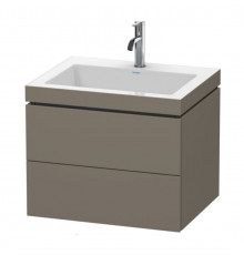 Тумба под раковину, Duravit, L-Cube, шгв 600*480*500, раковина-в комплекте, цвет-фланелево-серый шелковисто-матовый