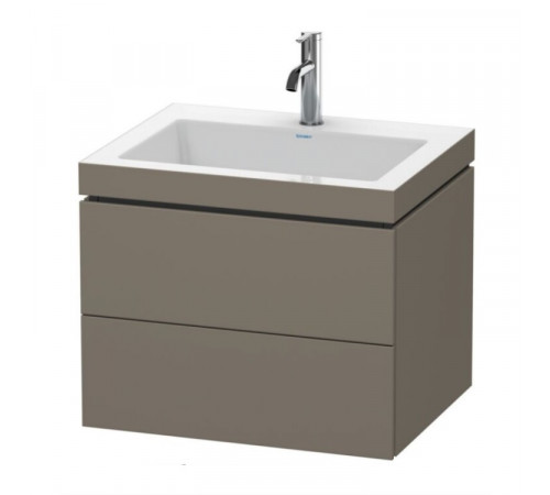 Тумба под раковину, Duravit, L-Cube, шгв 600*480*500, раковина-в комплекте, цвет-фланелево-серый шелковисто-матовый