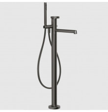 Смеситель для ванны и душа, Gessi, Anello, напольный, цвет-Black Metal Brushed PVD